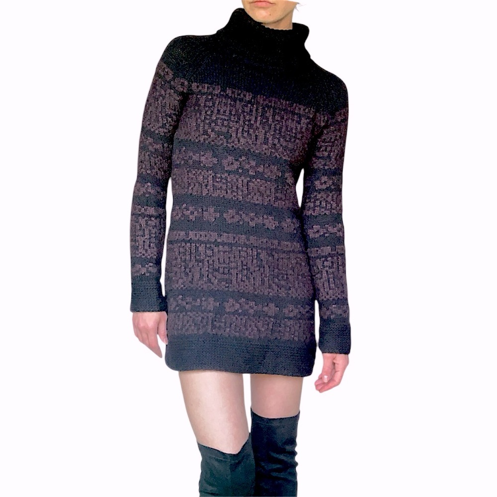Black Turtleneck Sweater Dress by Theory. size (S)P. Winter/Holiday wear.